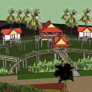 แปลนกุฏิและซุ้มประตูวัด